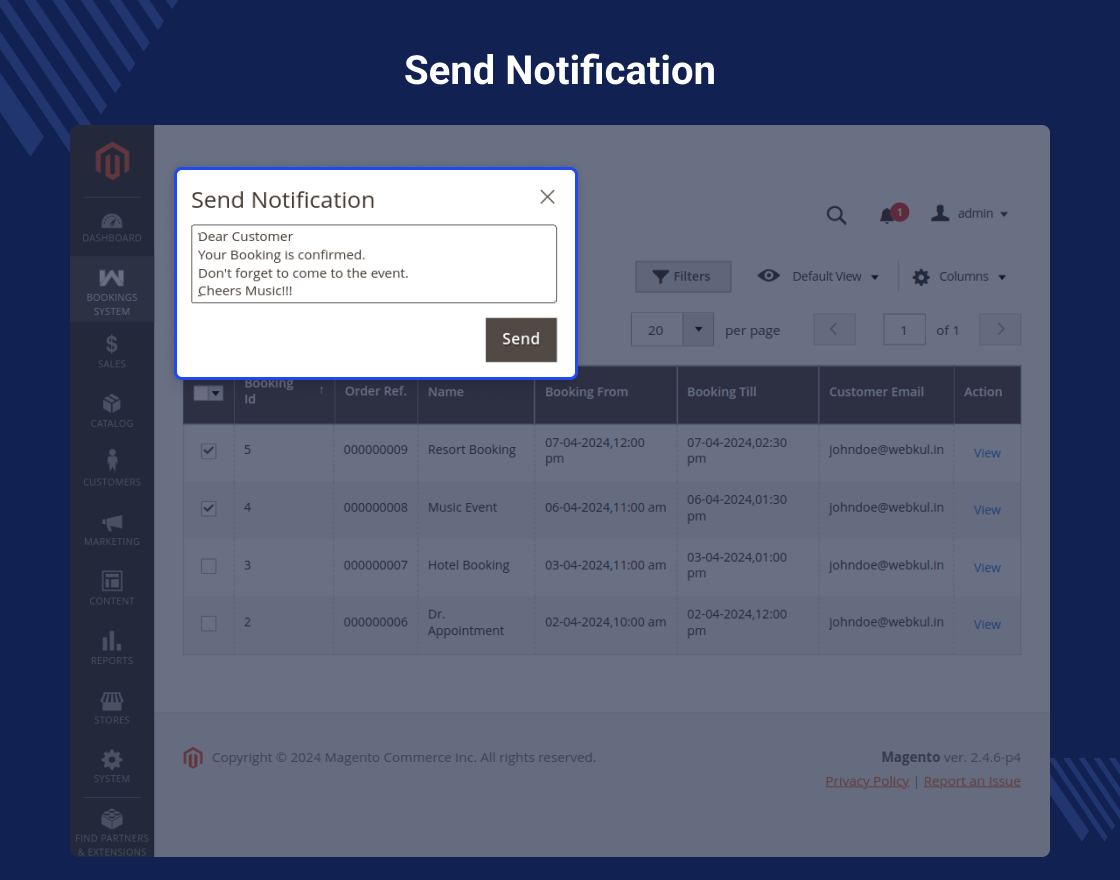 Booking Reservation SMS Notification for Magento 2