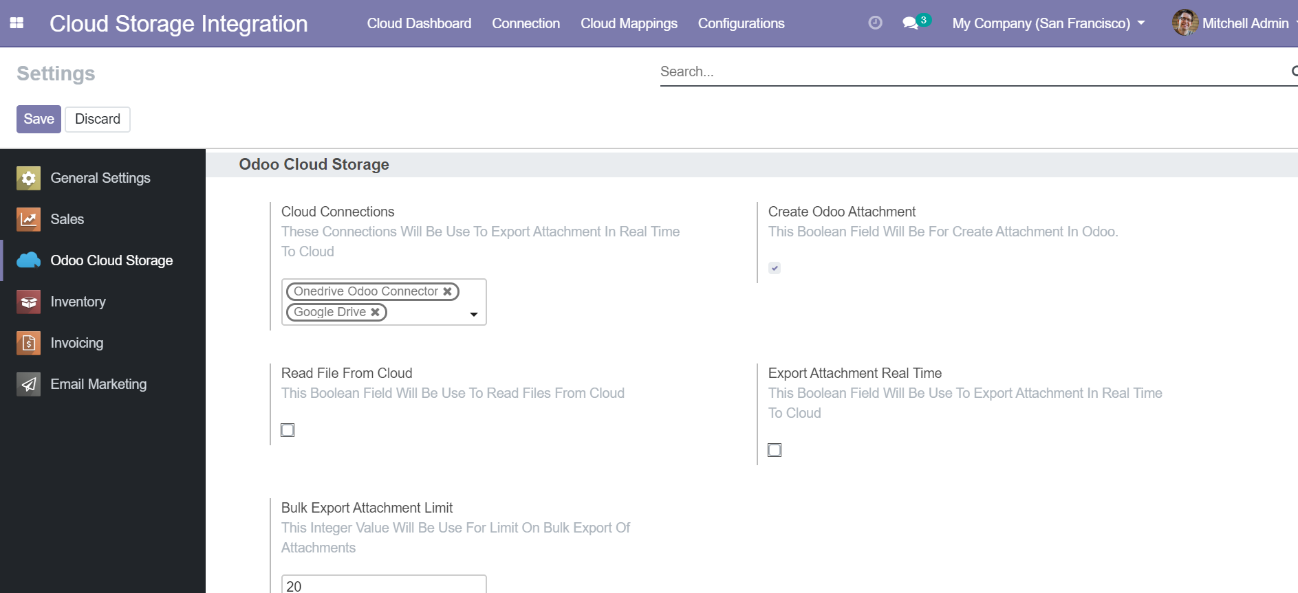 Odoo Cloud Storage