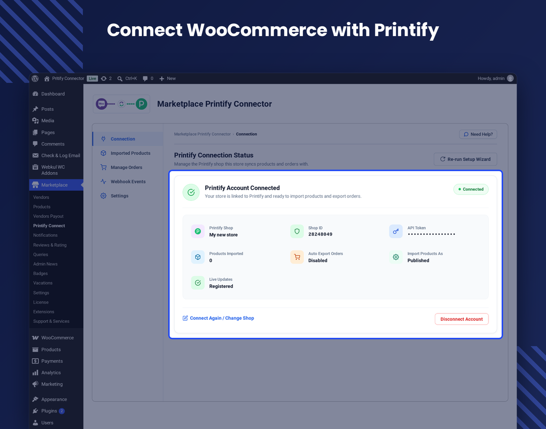 WooCommerce Multi Vendor Printify Integration