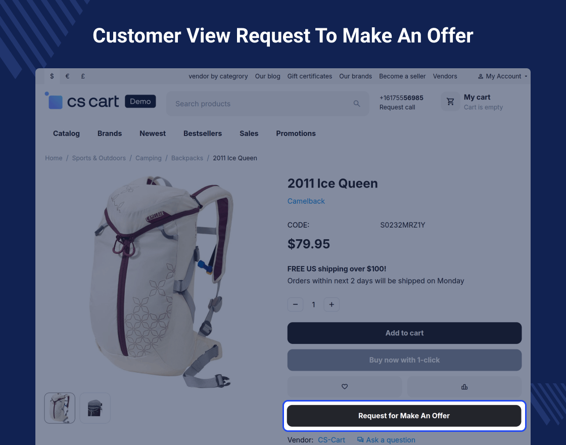CS-Cart Make An Offer