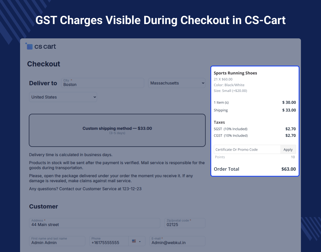 CS-Cart GST Module