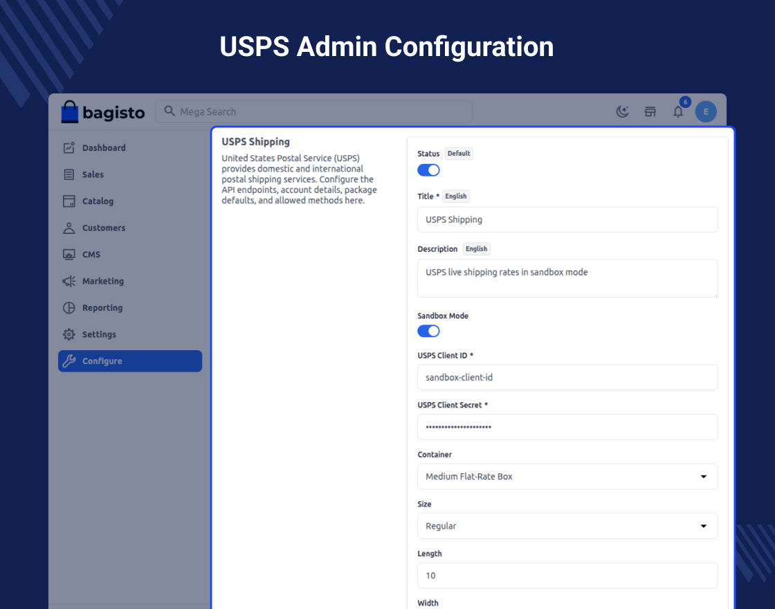 Laravel eCommerce USPS Shipping