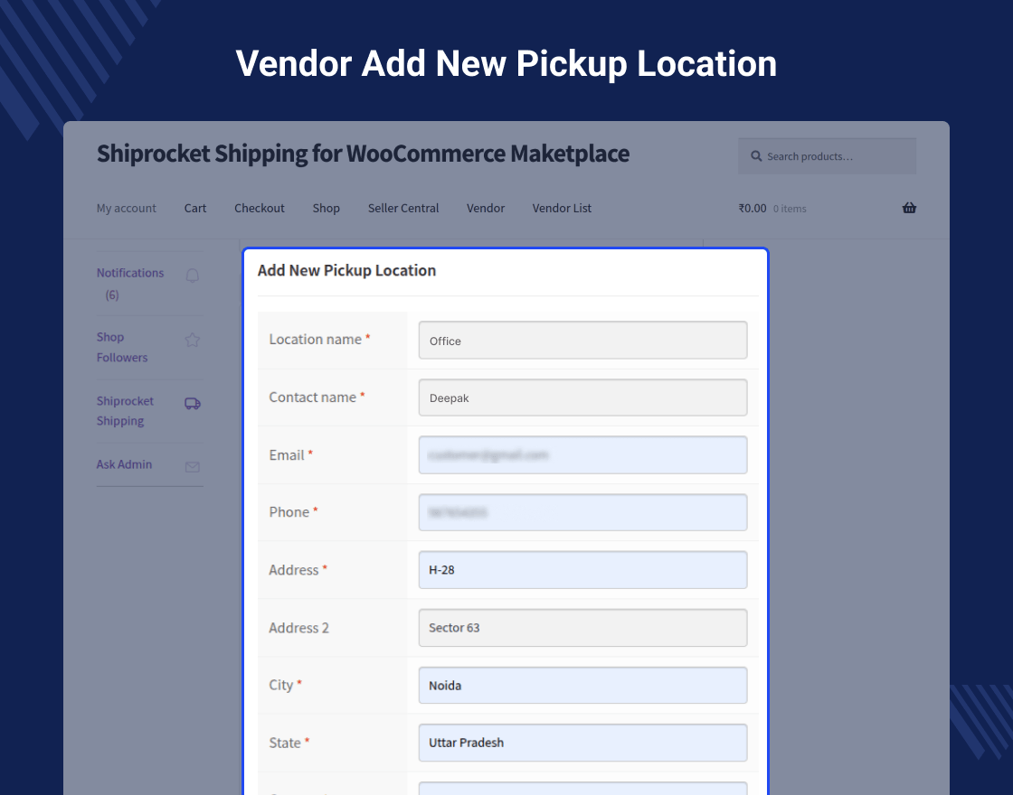 WooCommerce Marketplace Shiprocket Shipping