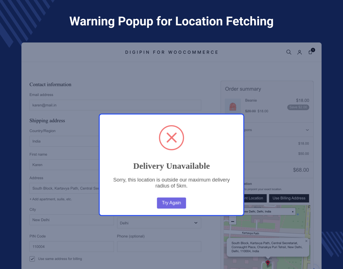 Digipin for WooCommerce