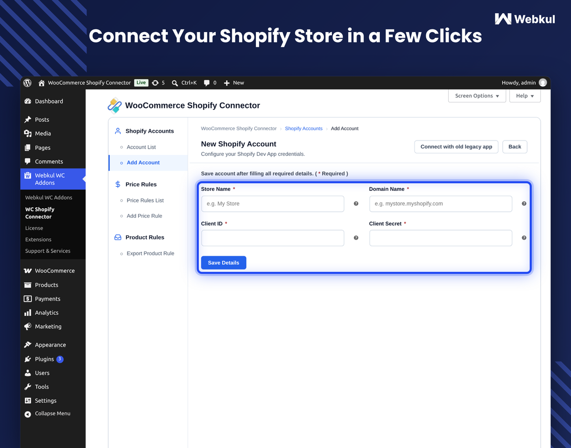 Shopify Connector for WooCommerce