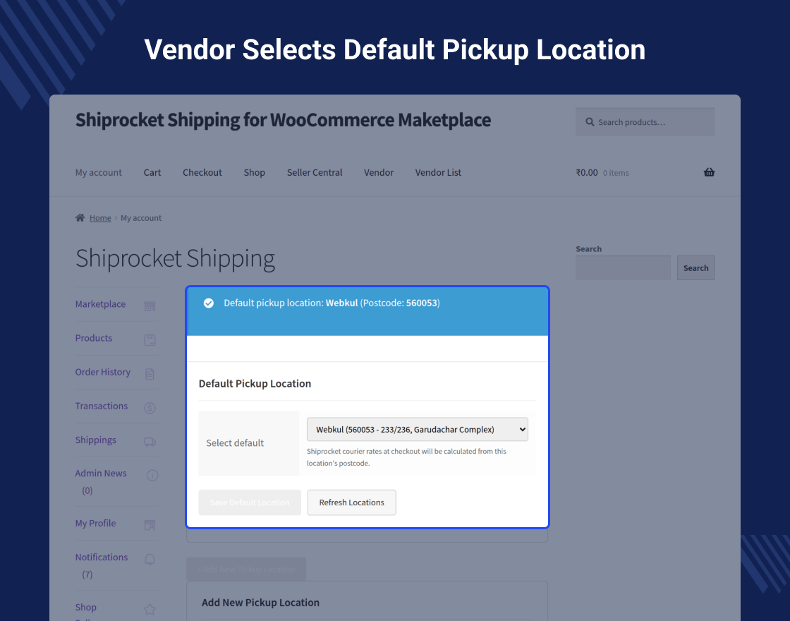WooCommerce Marketplace Shiprocket Shipping