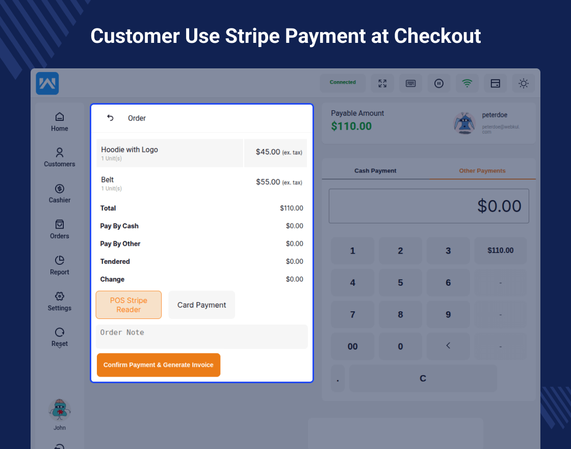 Stripe Terminal for WooCommerce POS