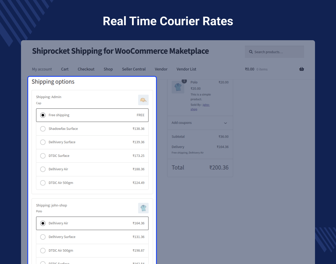 WooCommerce Marketplace Shiprocket Shipping