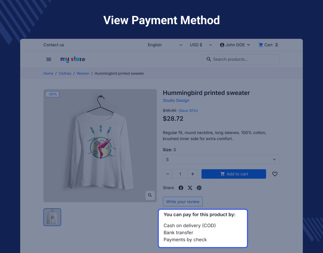 Prestashop Product Wise Payment 