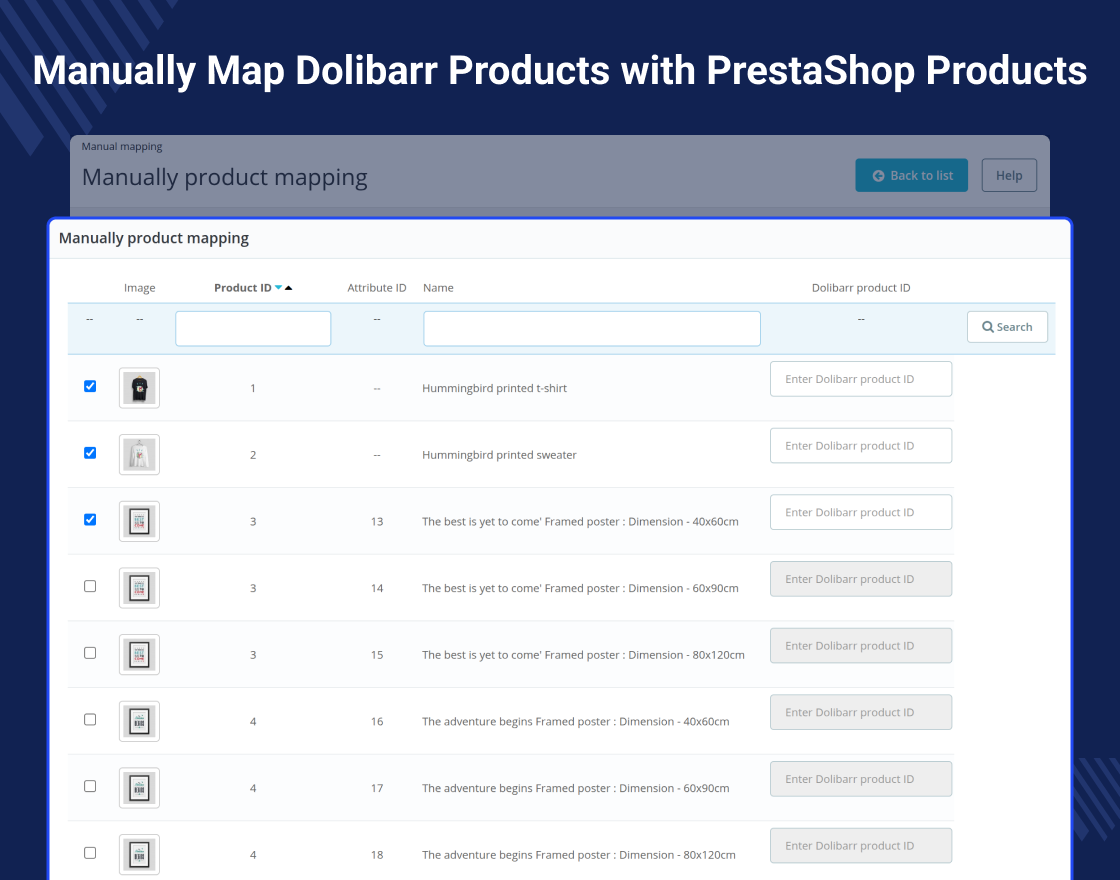 PrestaShop Dolibarr Connector