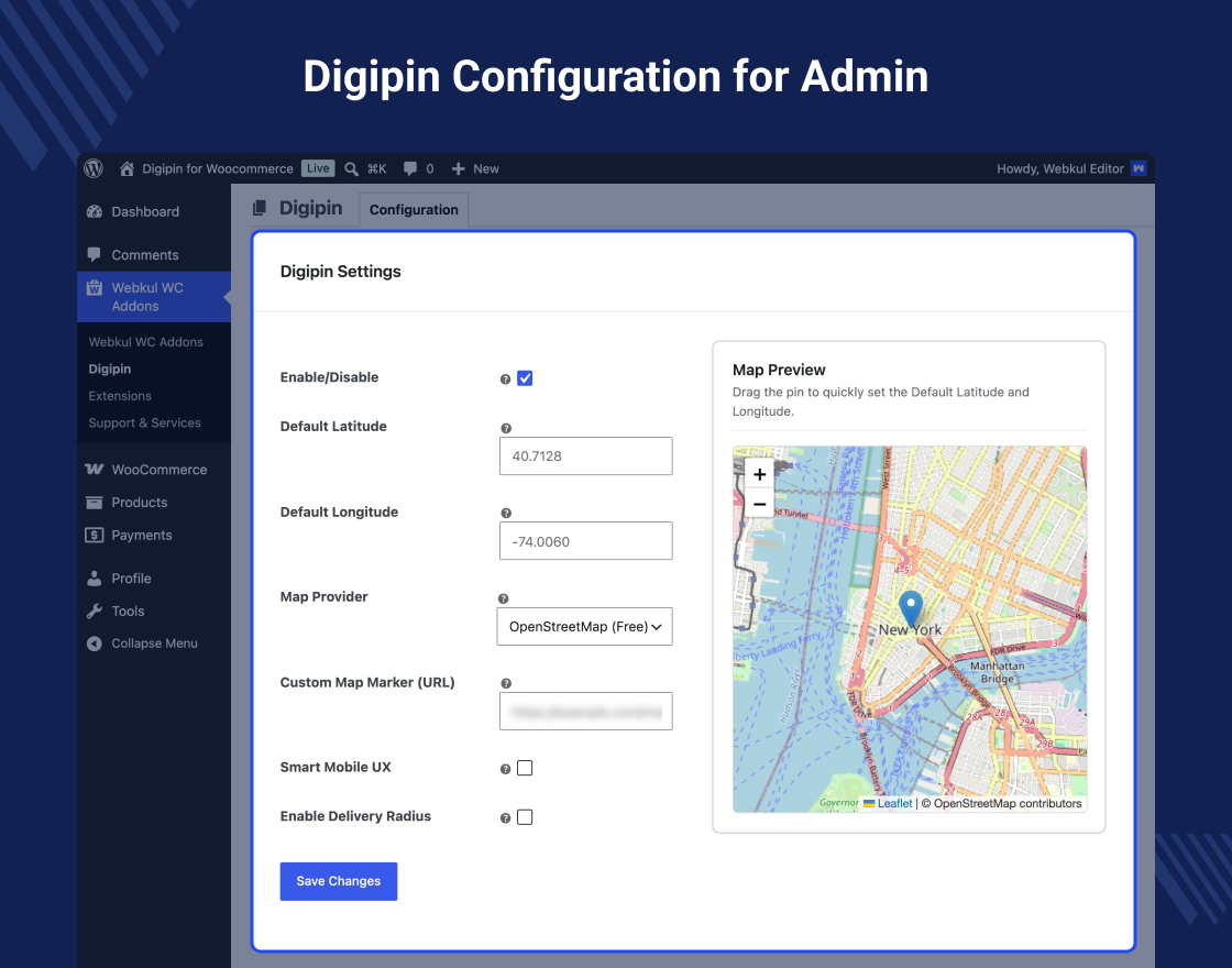 Digipin for WooCommerce