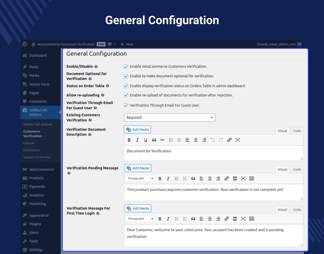 Customer Verification for WooCommerce