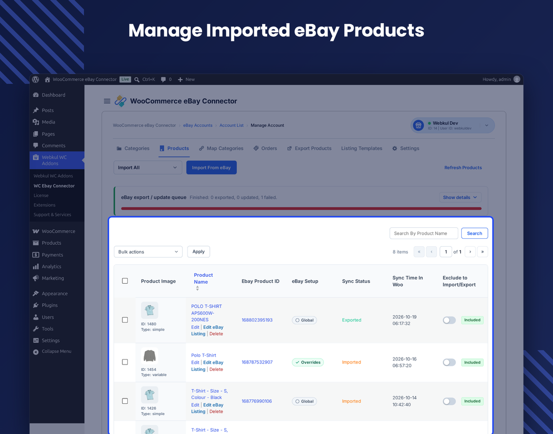 WooCommerce eBay Connector