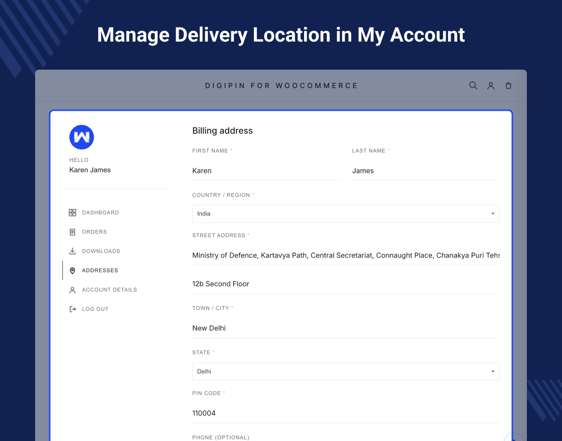 Digipin for WooCommerce