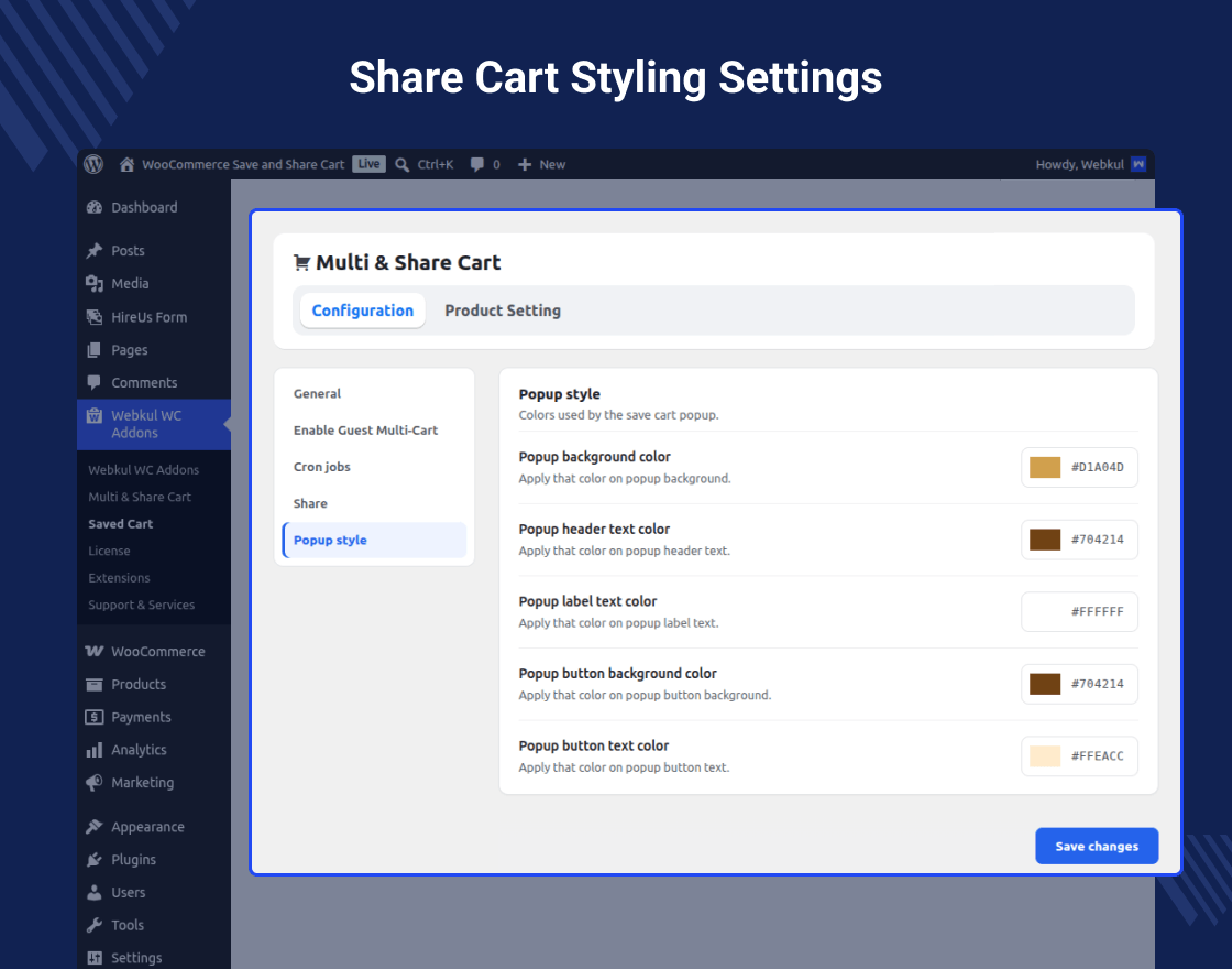 WooCommerce Save and Share Cart Plugin