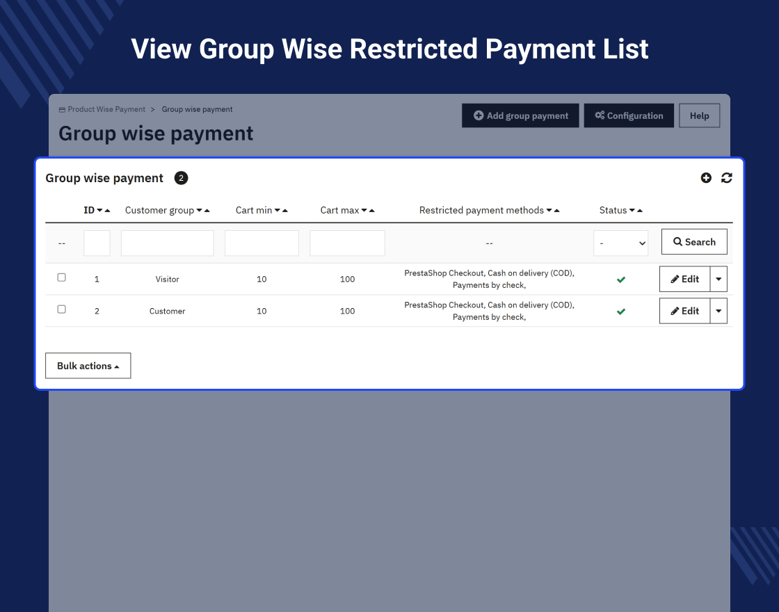 Prestashop Product Wise Payment 
