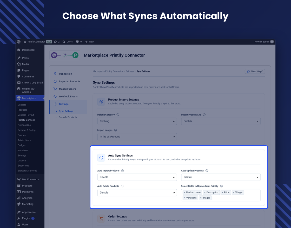 WooCommerce Multi Vendor Printify Integration