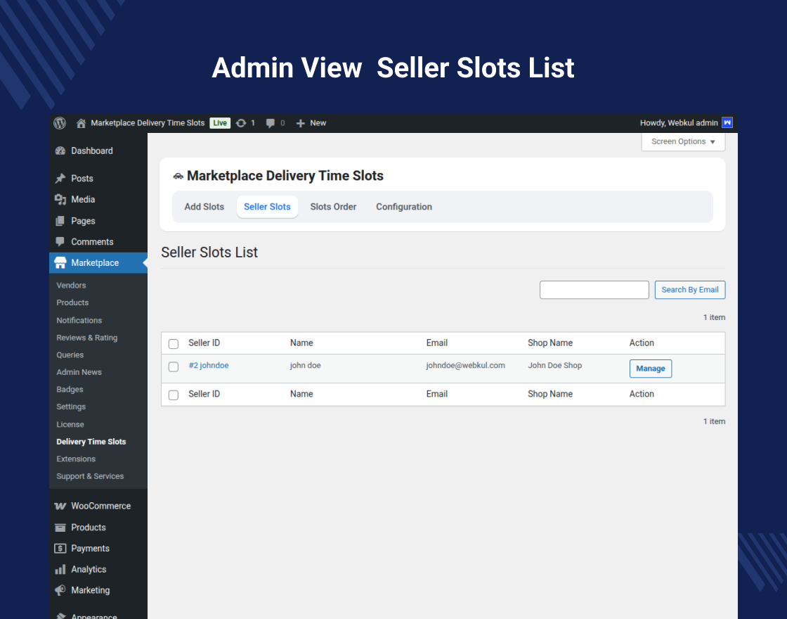 WooCommerce Marketplace Delivery Date Time Slots