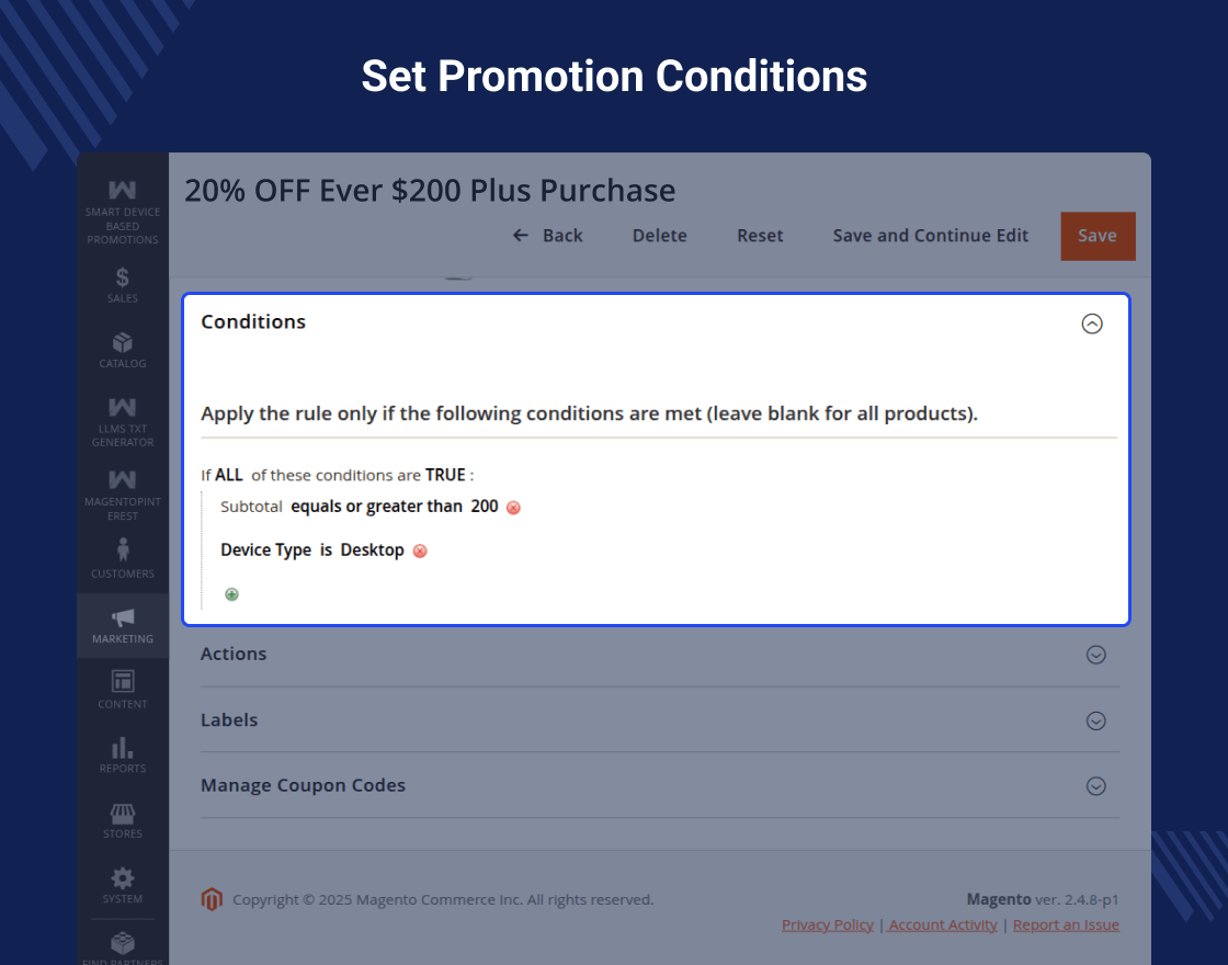 Magento 2 Smart Device Promotions