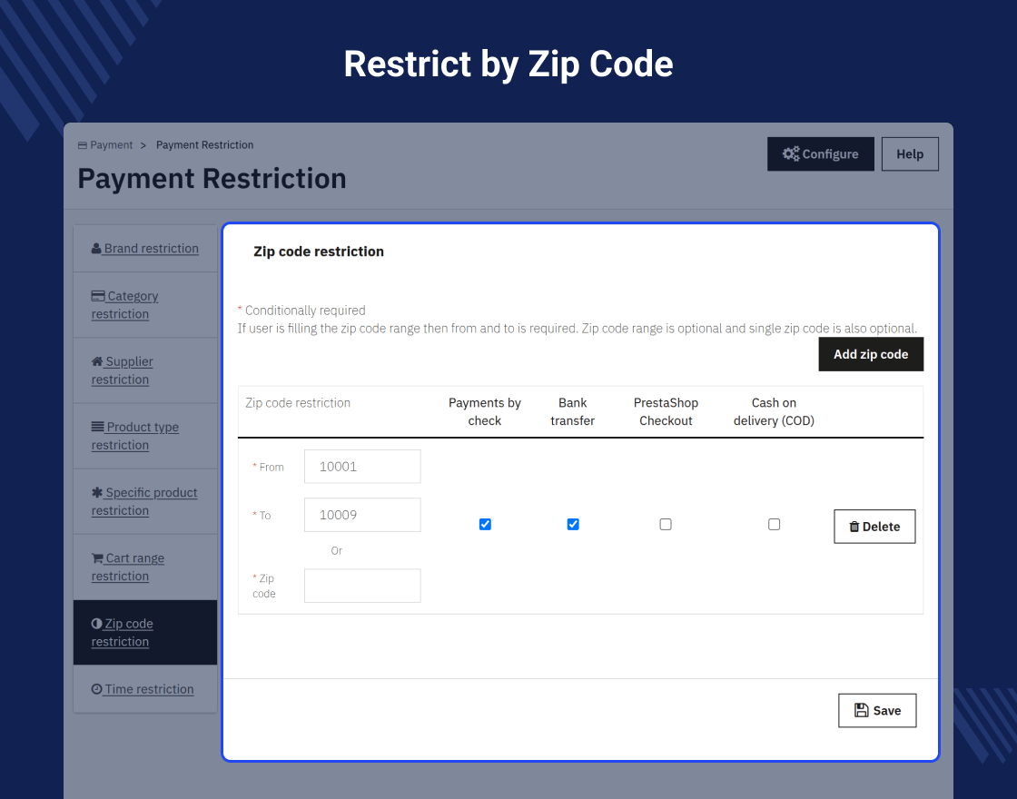 Prestashop Advanced Restrict Payment Methods Pro