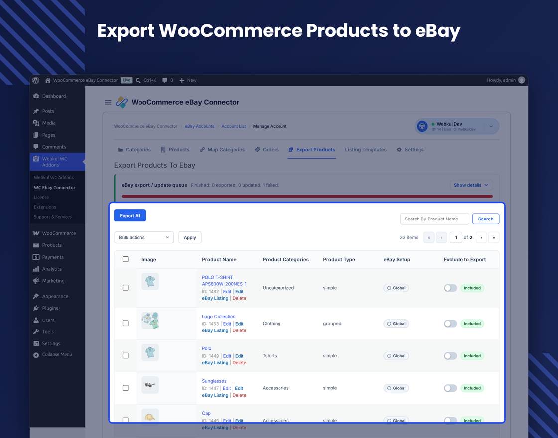 WooCommerce eBay Connector
