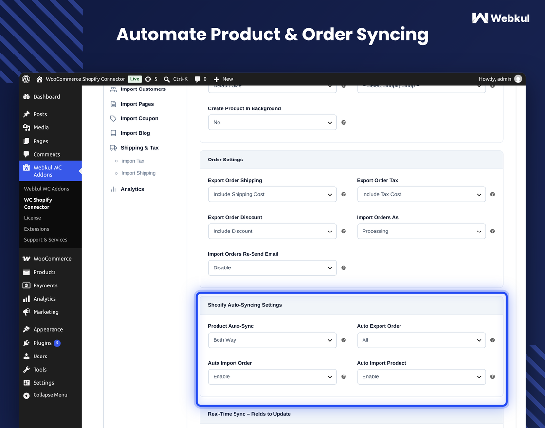 Shopify Connector for WooCommerce
