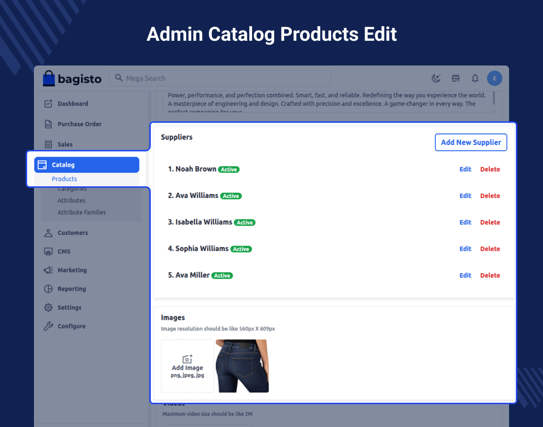 Laravel (Bagisto) Purchase Order Management