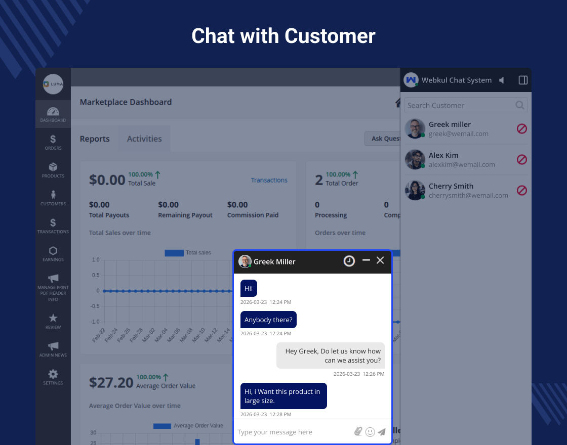 Magento 2 Marketplace Buyer Seller Chat