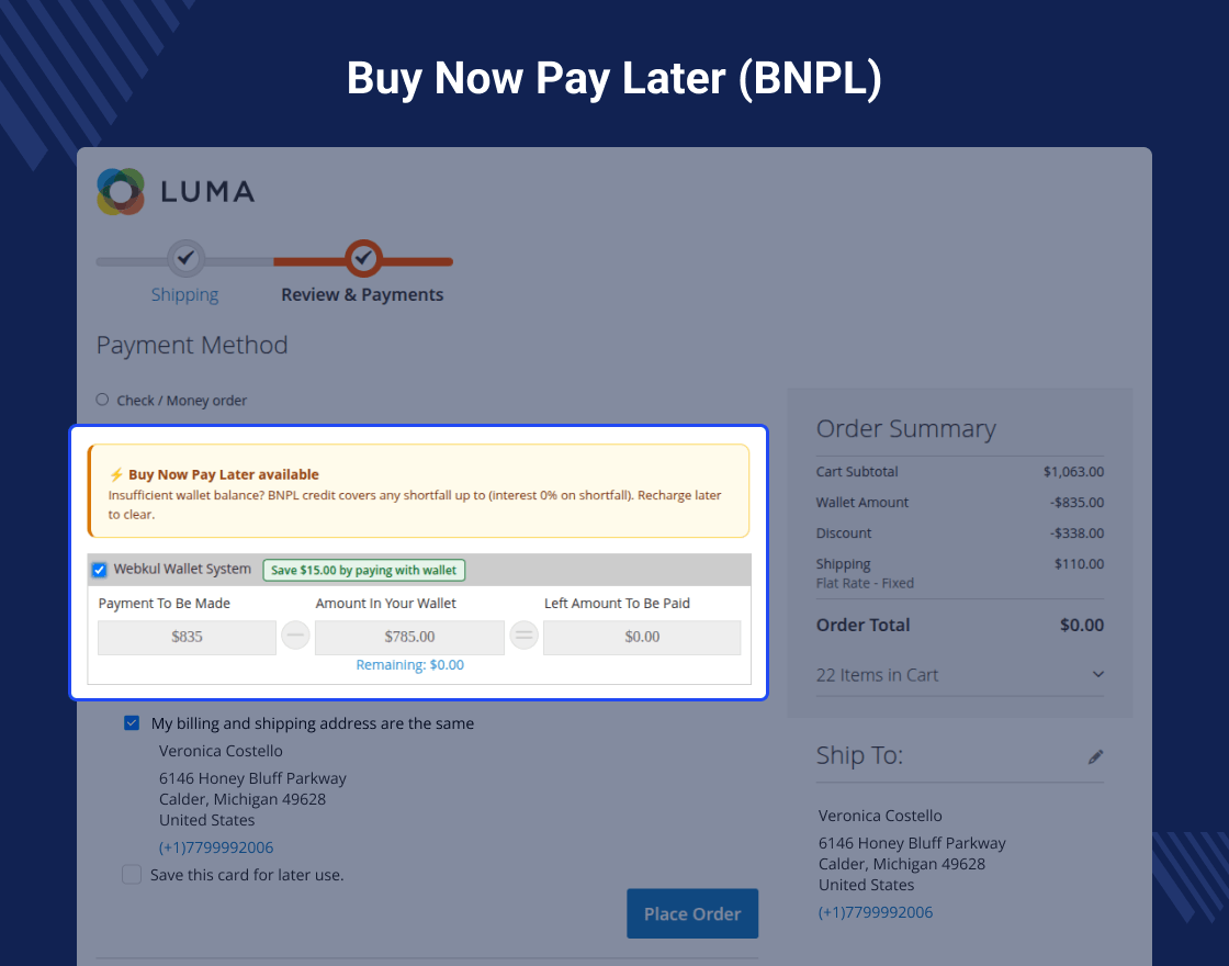 Magento 2 Wallet Extension