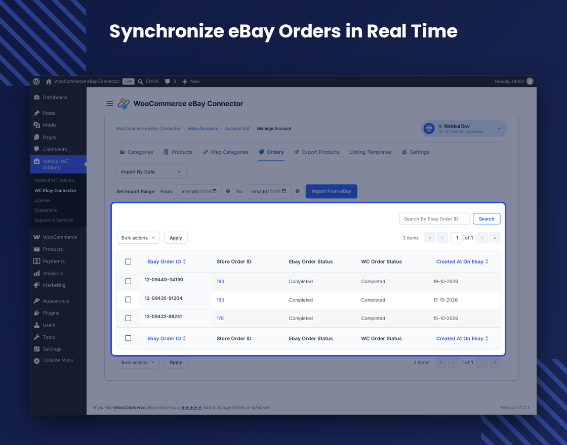WooCommerce eBay Connector