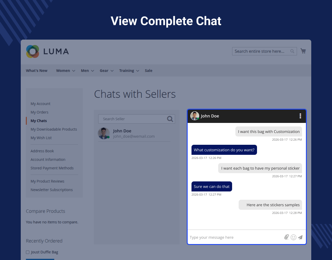 Magento 2 Marketplace Buyer Seller Chat