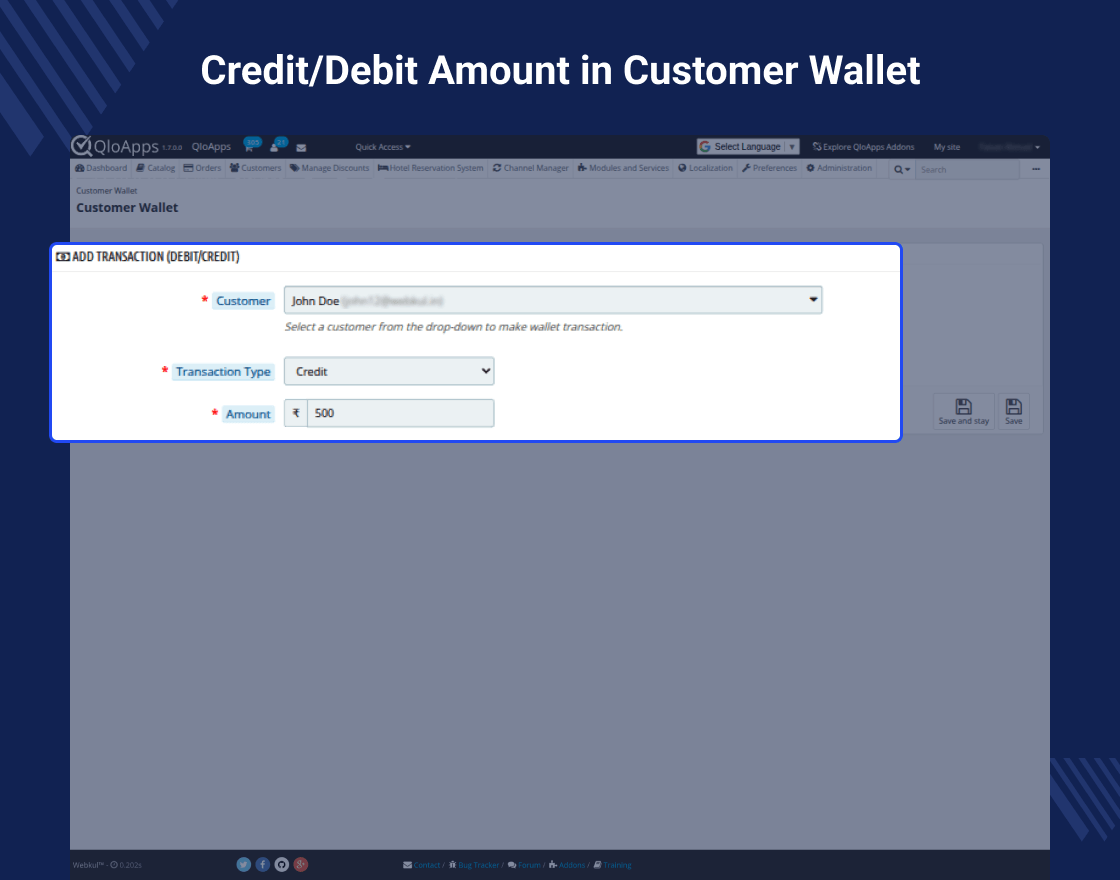 QloApps Customer Wallet