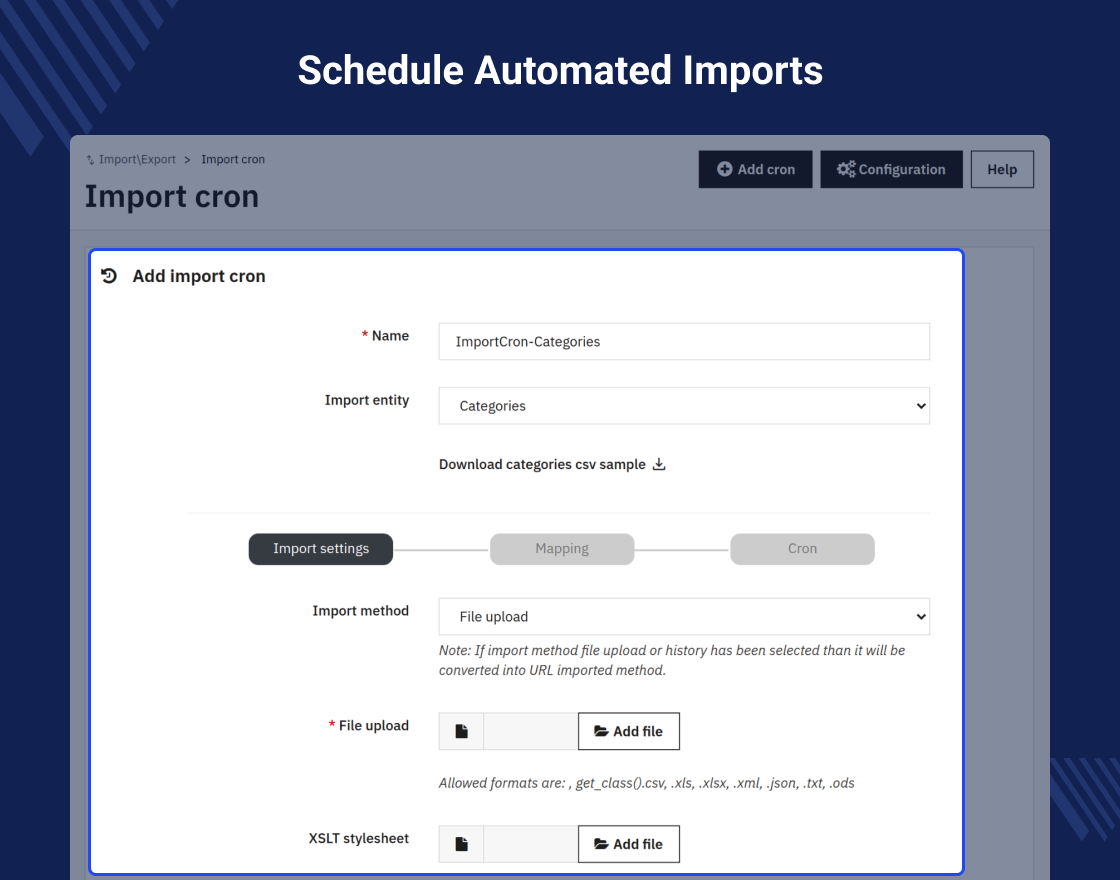 Prestashop Import Export