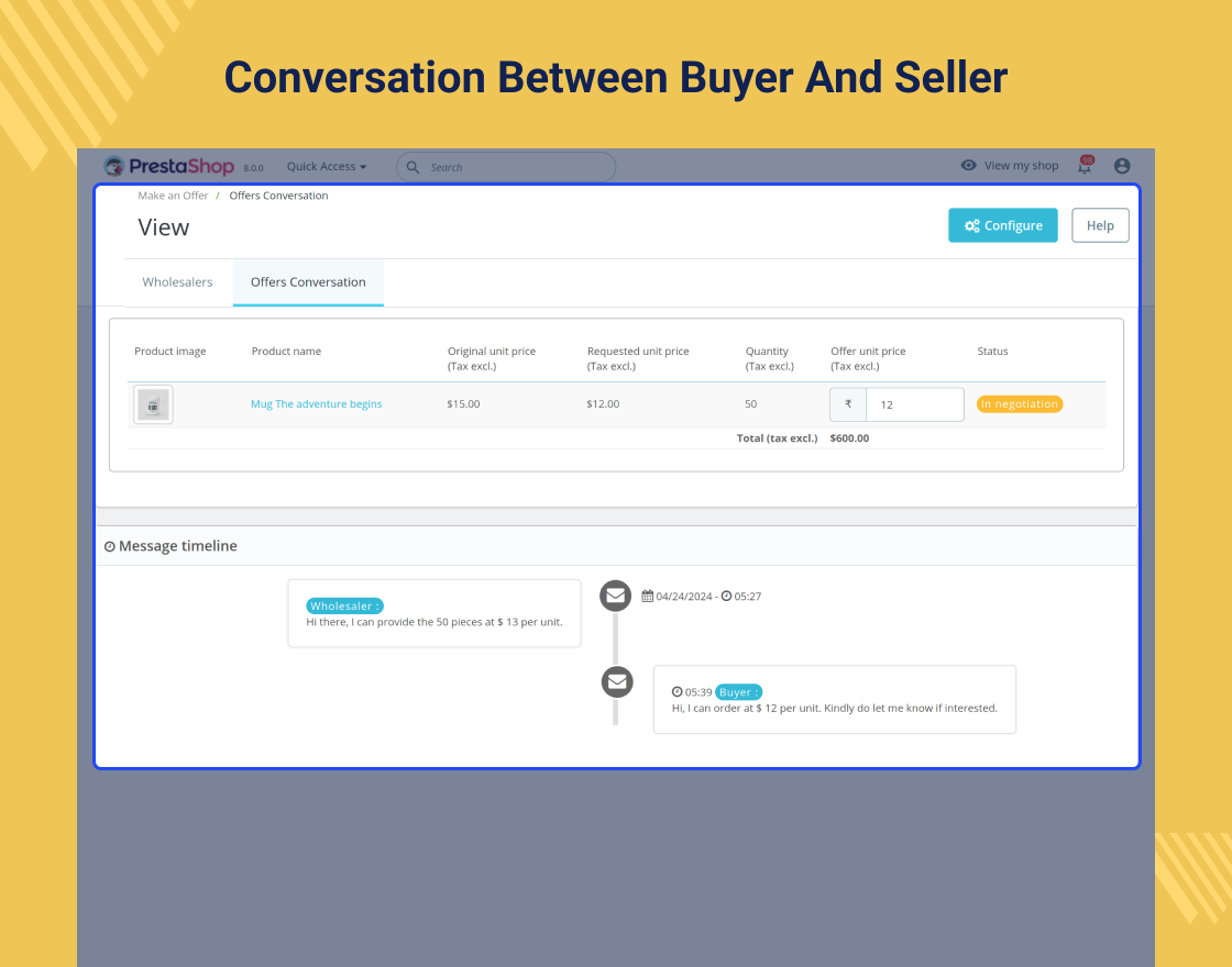 PrestaShop Marketplace Make an Offer