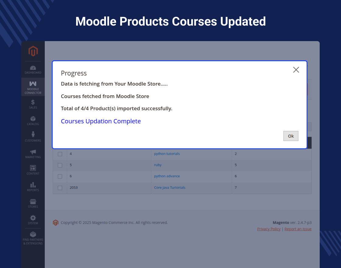 Moodle Connector for Magento 2