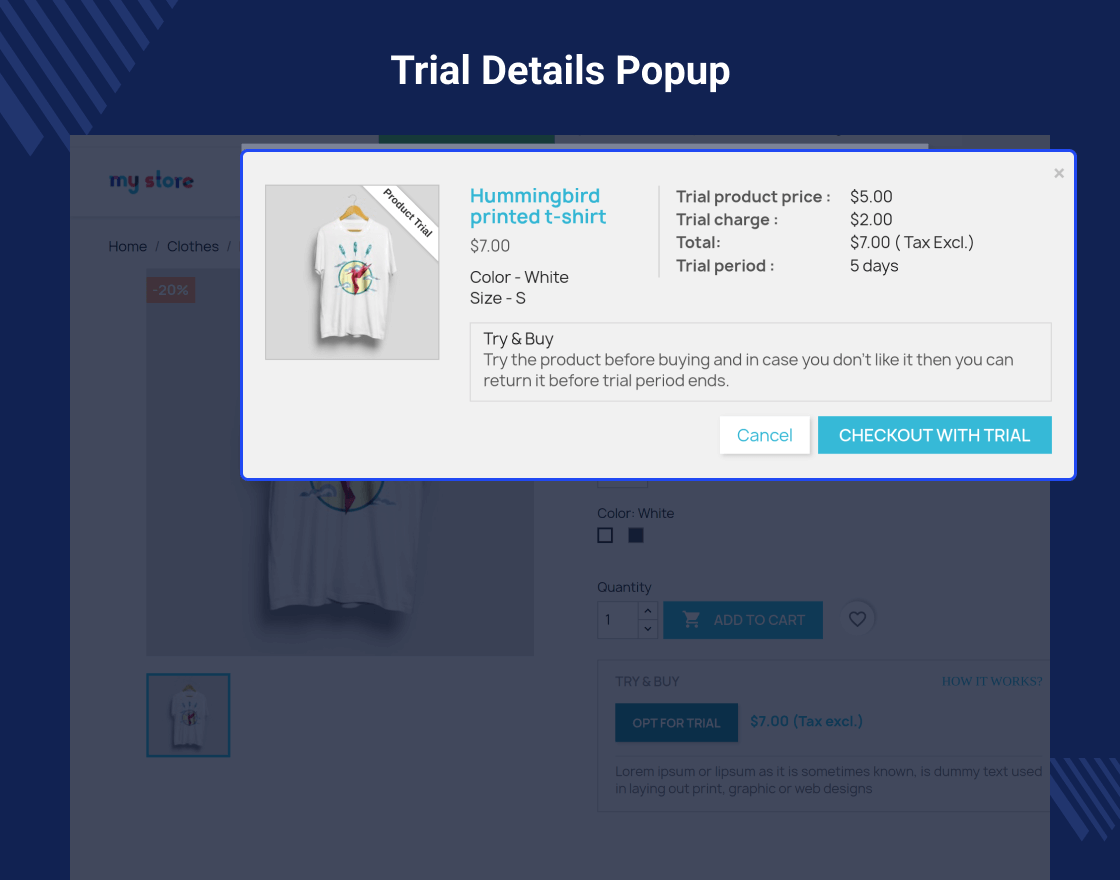 Prestashop Product Trial