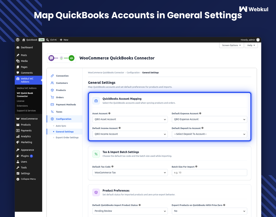 QuickBooks Connector for WooCommerce 