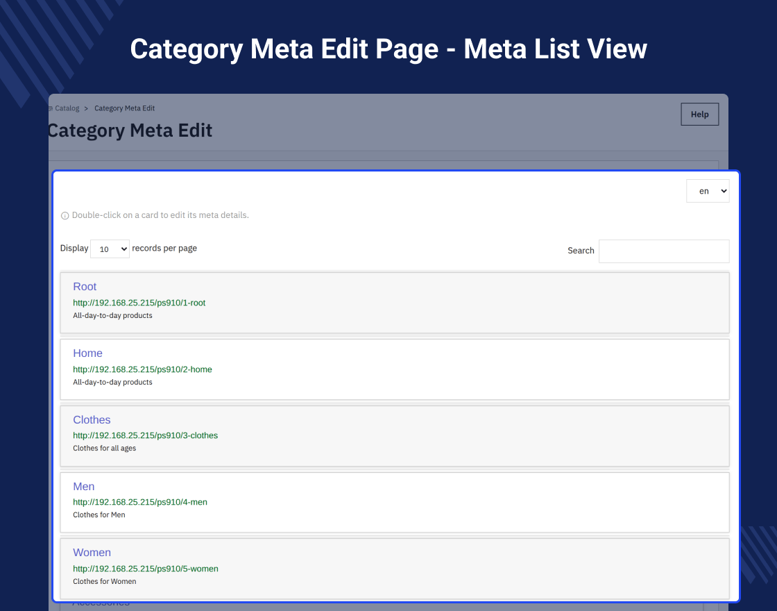 Prestashop Custom Product & Category Meta Details