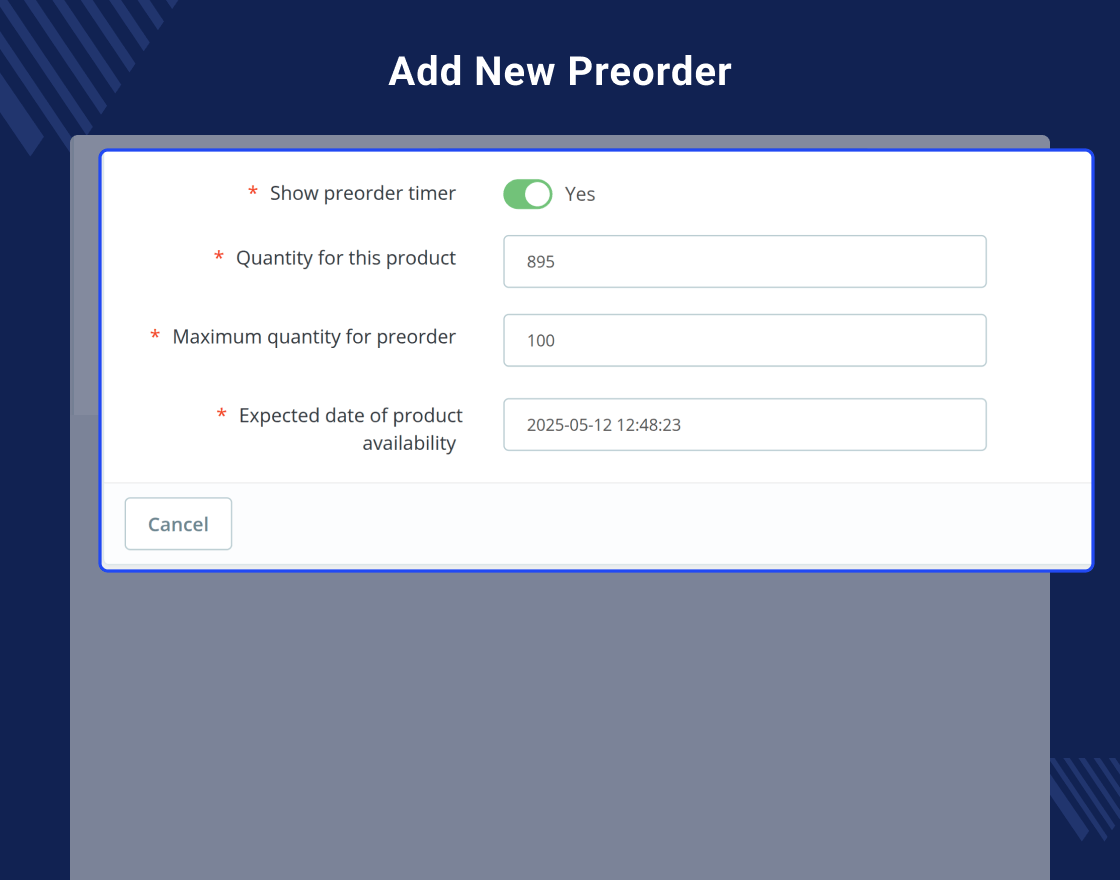 Prestashop Preorder