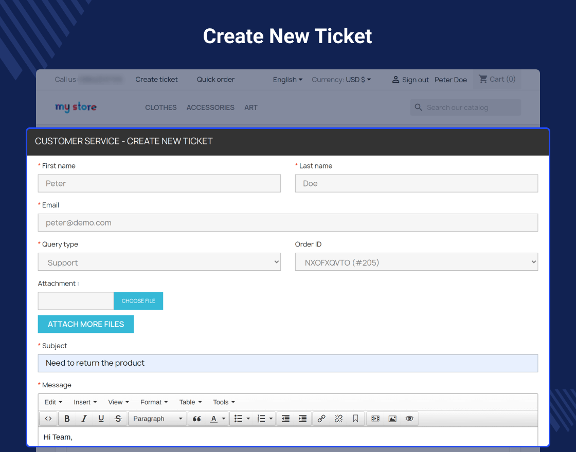 Prestashop Helpdesk