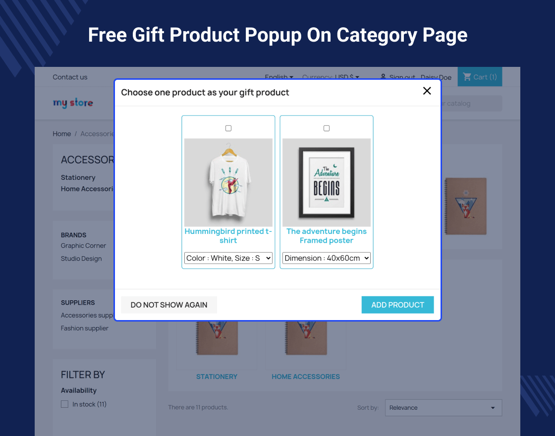 PrestaShop Free Gift Products