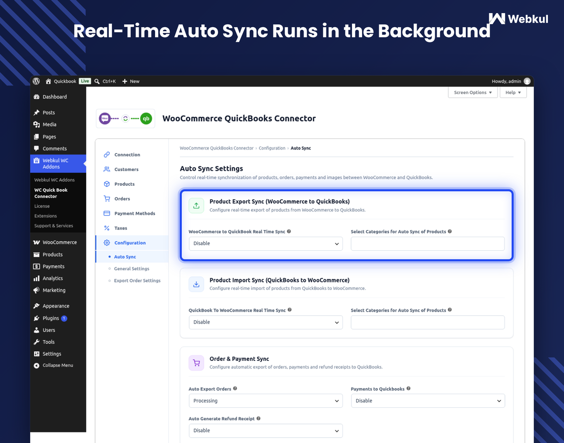 QuickBooks Connector for WooCommerce 