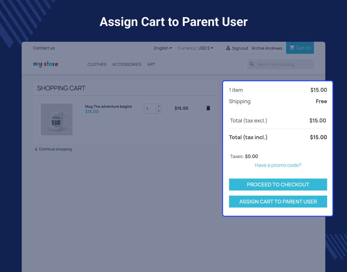 PrestaShop Add Sub-User Account for Buying