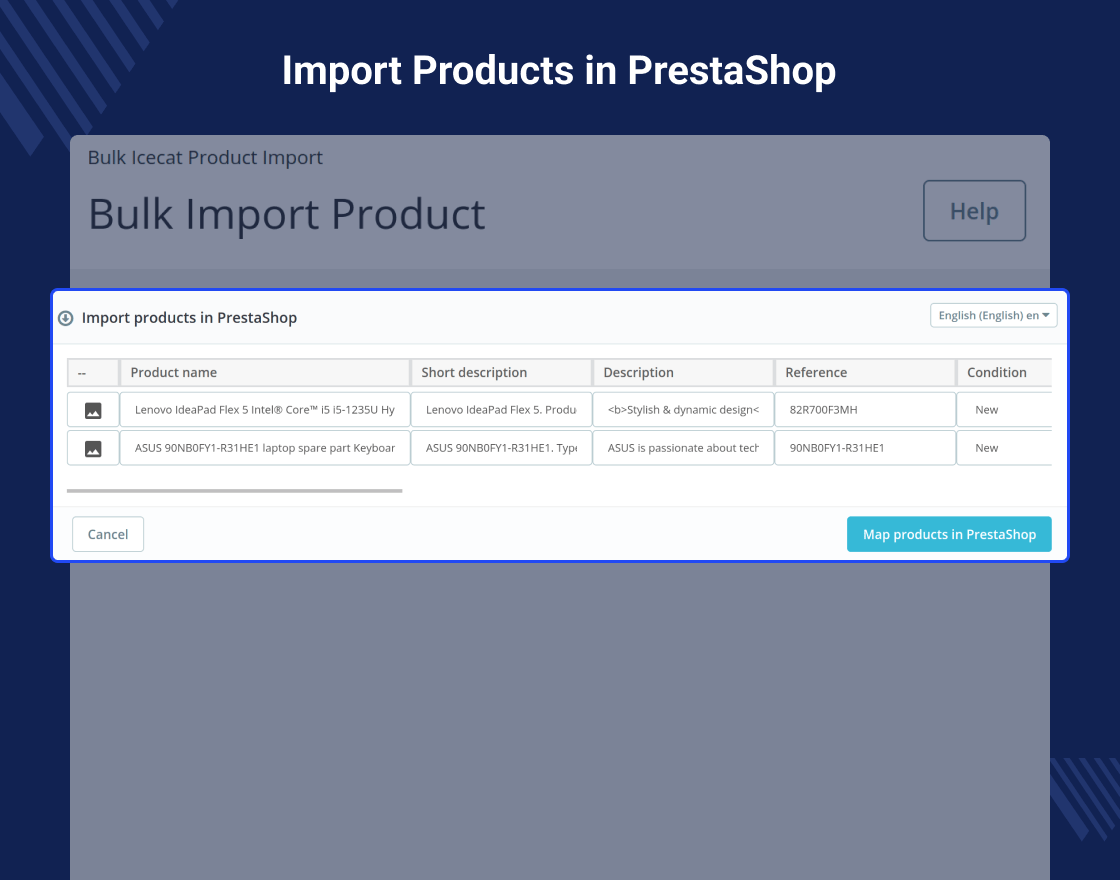 PrestaShop Icecat Catalog Management
