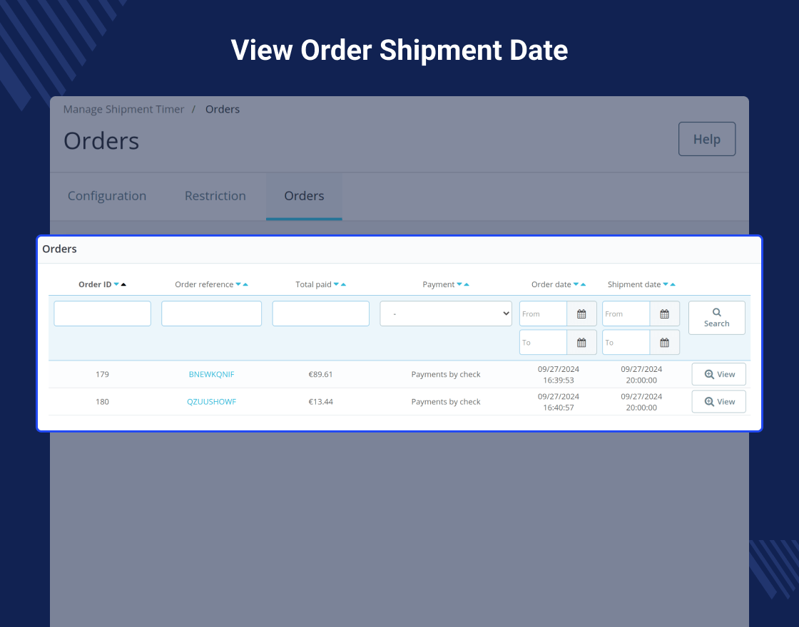 Prestashop Shipment Timer