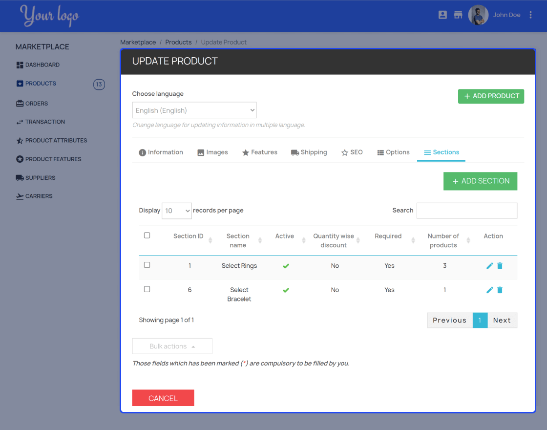 Prestashop Marketplace Bundle Product