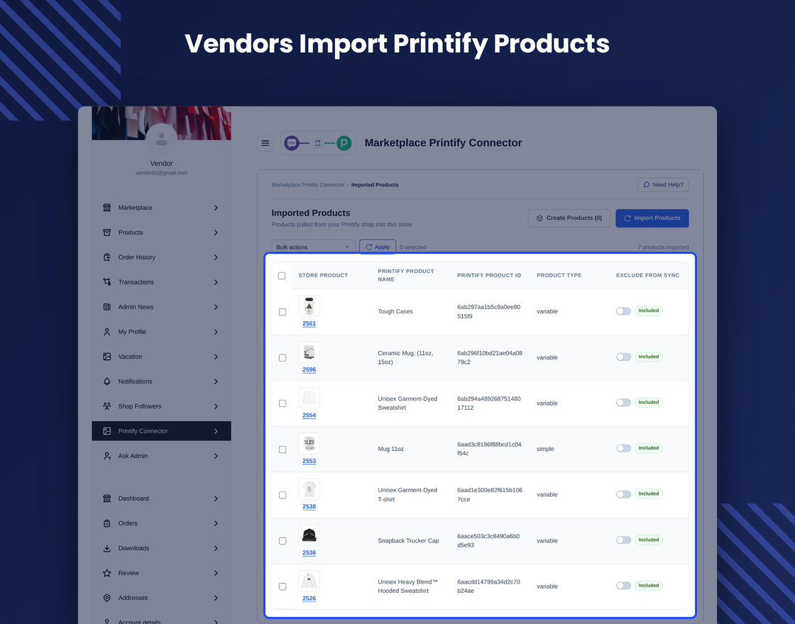 WooCommerce Multi Vendor Printify Integration