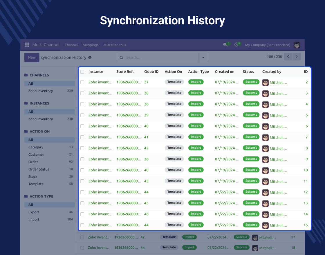 Odoo Zoho Inventory Connector