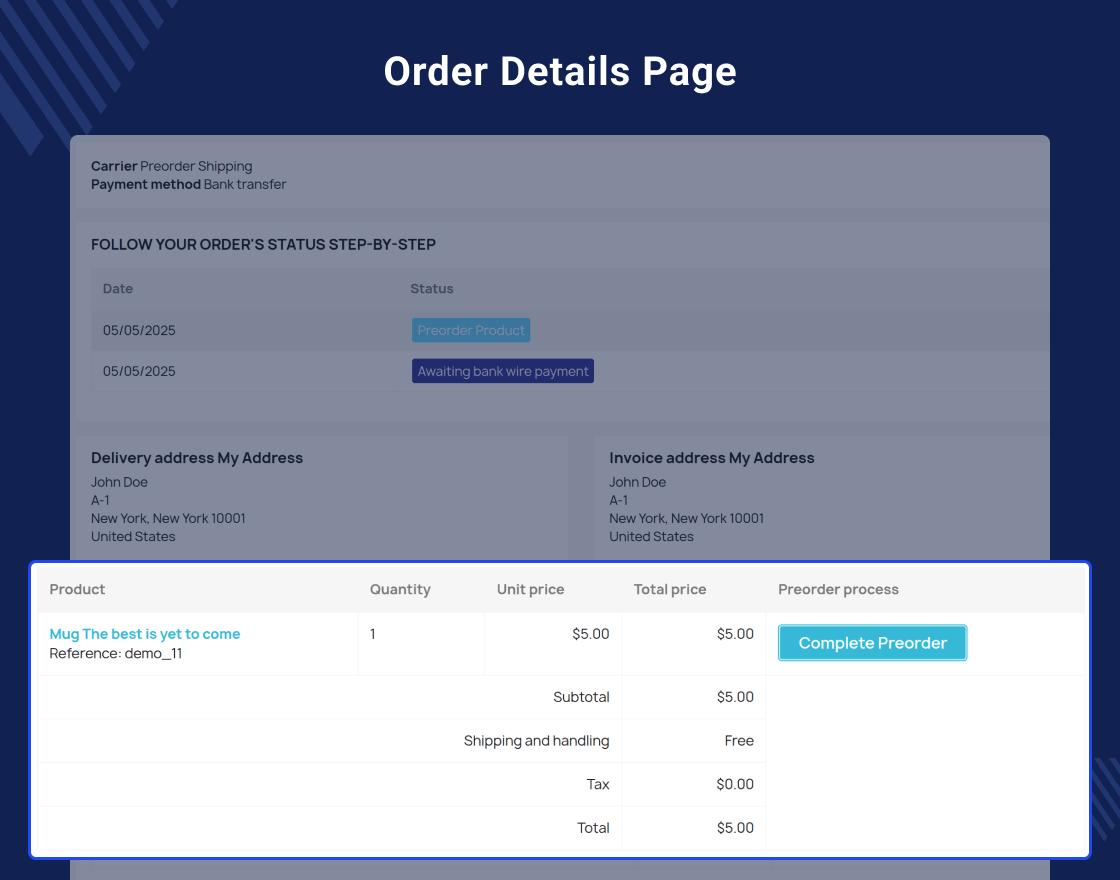 Prestashop Preorder