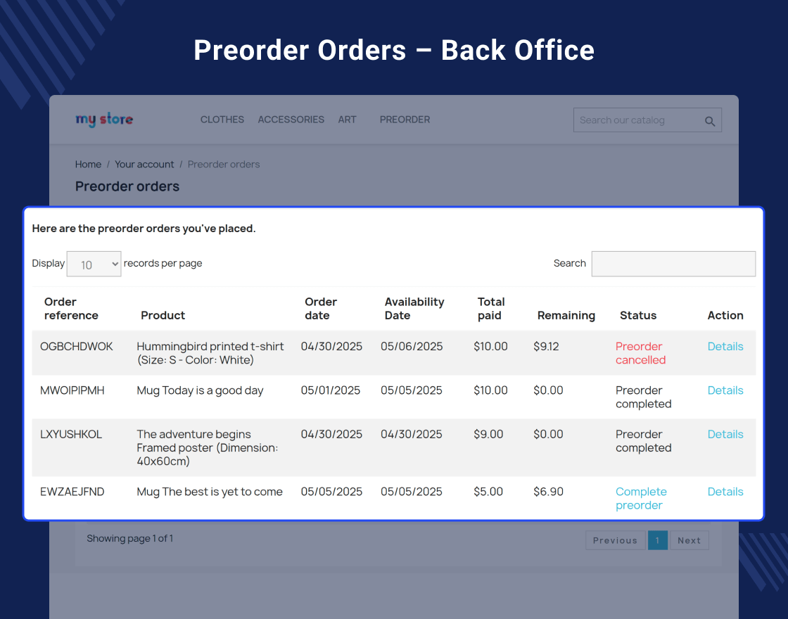 Prestashop Preorder
